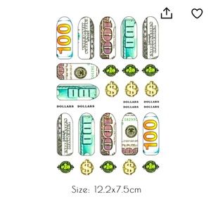 Money nail sticker's